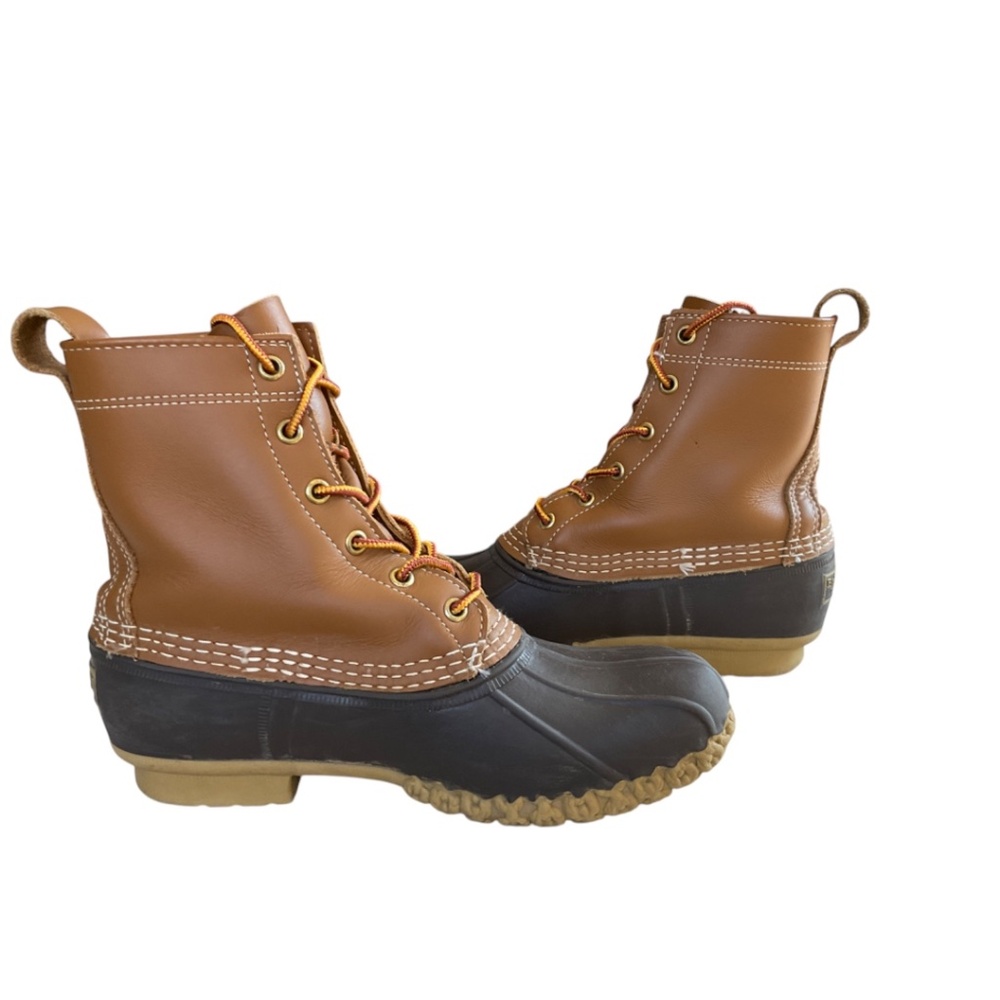 L.L. Bean Two-Tone Brown Duck Rain Boots - Picture 7 of 9